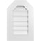 Ekena Millwork Octagonal Top Surface Mount PVC Gable Vent: Functional, w/ 3-1/2"W x 1"P Standard Frame, 16"W x 24"H GVPOT16X2401SF - alternate 1